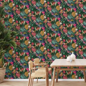 Wonderland Tropical Wallpaper